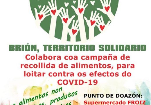 O Concello de Brión organiza a próxima semana unha campaña de recollida de alimentos para loitar contra os efectos da COVID-19